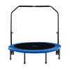 40"/48" Mini Trampoline with Adjustable Handbar â€“ Round Foldable Rebounder Fitness Trampoline for Kids & Adults