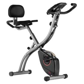VEVOR Folding Exercise Bike, Foldable Fitness Stationary Bike, Adjustable Magnetic Resistance Stationary Bike