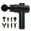 (ICR-Black)Massage Gun Deep Tissue Percussion Massager for Athletes,Handheld Body Back Muscle Massager Gun with 8 Massage Heads