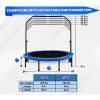 40"/48" Mini Trampoline with Adjustable Handbar â€“ Round Foldable Rebounder Fitness Trampoline for Kids & Adults