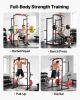 VEVOR Power Cage Power Rack, Multifunctional Barbell Squat Rack with Adjustable Height