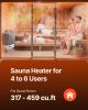 VEVOR 9KW Sauna Heater, Steam Bath Sauna Heater with Built-In Controls, Electric Sauna Stove, 3h Timer and Adjustable Temp for Max. 317-459 Cubic Feet