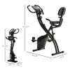 Exercise Bike Folding Upright Recumbent Stationary Cycling w/ Resistance Band