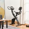 Exercise Bike Folding Upright Recumbent Stationary Cycling w/ Resistance Band