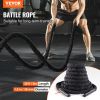 VEVOR Battle Rope, 1.5 Inch Diameter 30Ft Length Polyester Exercise Rope, Battle Exercise Equipment with Protective Sleeve & Anchor