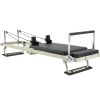 VEVOR Foldable Pilates Reformer, Pilates Workout Machine for Home Gym Studio Use, Pilates Bed with Dual Resistance- Spring & Cord