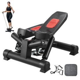 VEVOR Stair Stepper, Mini Stepper for Exercise at Home, Hydraulic Fitness Twist Stepper with Resistance Bands, Full Body Workout Cardio Equipment (Stride Adjustable or Not: Yes, Motion Mode: Twisting Motion)