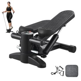 VEVOR Stair Stepper, Mini Stepper for Exercise at Home, Hydraulic Fitness Stepper with Resistance Bands, Full Body Workout Cardio Equipment (Stride Adjustable or Not: No, Motion Mode: Up and Down Motion)